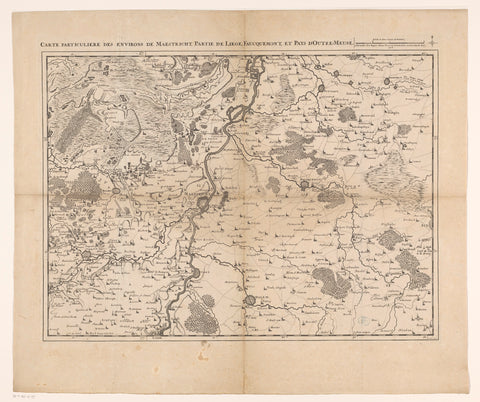 Map of Limburg with the surroundings around Maastricht, 1708, Jacobus Harrewijn, 1708 - 1712 Canvas Print