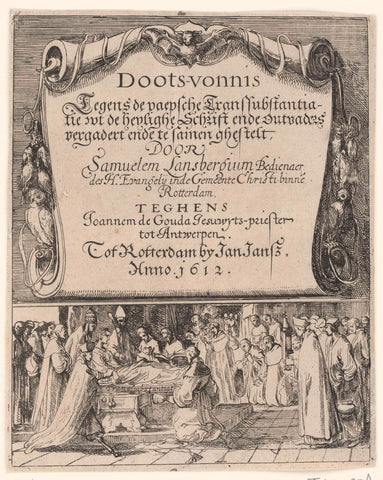 Cartoon on the Roman Transubstantiation Doctrine, 1612, anonymous, 1612 Canvas Print