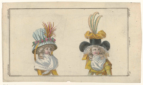 Magasin des Modes Nouvelles Françaises et Anglaises, 30 June 1787, Pl. 2, A.B. Duhamel, 1787 Canvas Print