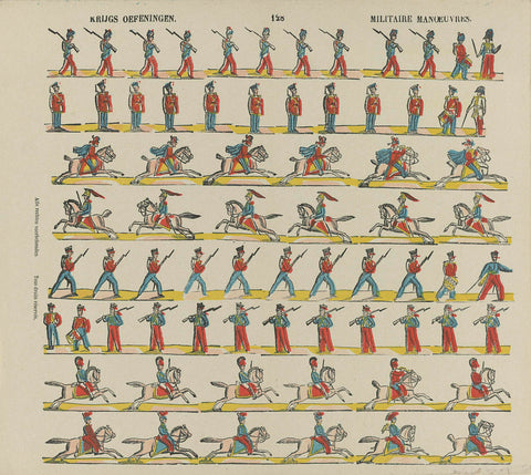 Martial exercises / Military maneuvers, Brepols & Dierckx son, 1833 - 1911 Canvas Print