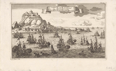 Conquest of Gibraltar, 1704, Pieter Sluyter, 1704 - 1713 Canvas Print