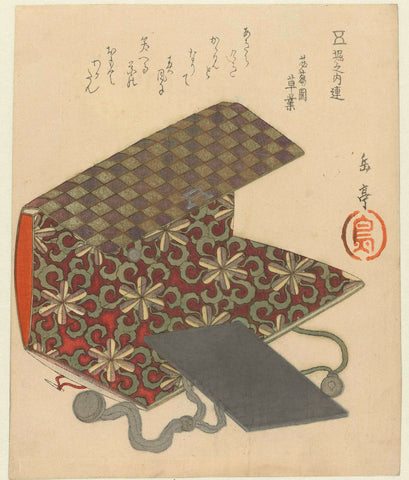 Pouch and Mirror, Yashima Gakutei, c. 1825 Canvas Print