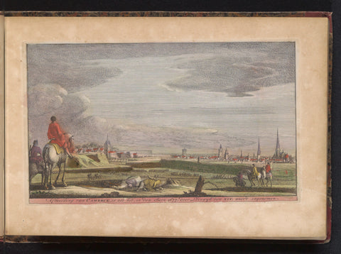 Cambrai taken by the French, 1677, anonymous, 1735 Canvas Print