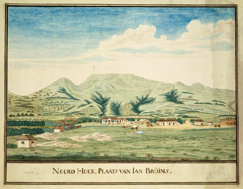 View of the farm of Jan Bruins at Noordhoek, Robert Jacob Gordon (attributed to), c. 1777 - 1786 Canvas Print