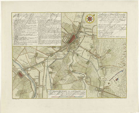 Map of the defense of the city Utrecht, 1787, Coenradus Henricus Koning, 1789 Canvas Print