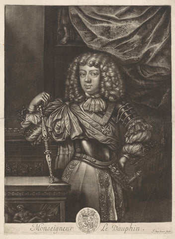 Portrait of Louis, dauphin of France, John of Somer, 1655- 1700 Canvas Print