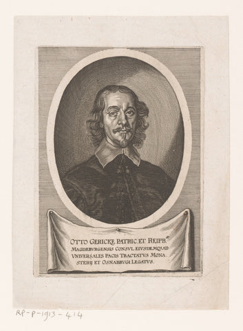 Portrait of Otto Guericke, Matthäus Merian (I), 1652 Canvas Print