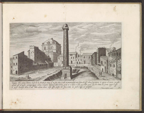 Column of Trajan, Aegidius Sadeler, 1624 - 1650 Canvas Print