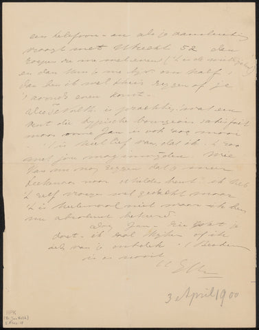 Letter to Jan Veth, For art, 1874 - 1925 Canvas Print
