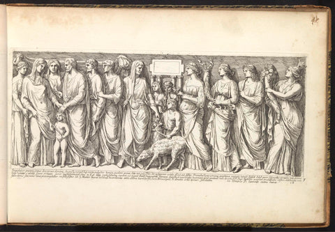 Relief with Dancing Women in Draped Robes and a Bacchante, François Perrier, 1645 Canvas Print