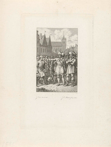 Strong language of Kornput in Steenwijk, 1581, Jacob Ernst Marcus, 1822 Canvas Print