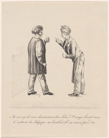 Cartoon on the attempts to elect the crown prince king of Belgium, 1830, anonymous, 1830 - 1831 Canvas Print