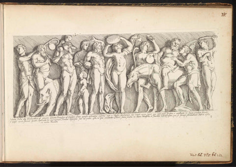 Relief with triumph of Bacchus, François Perrier, 1645 Canvas Print