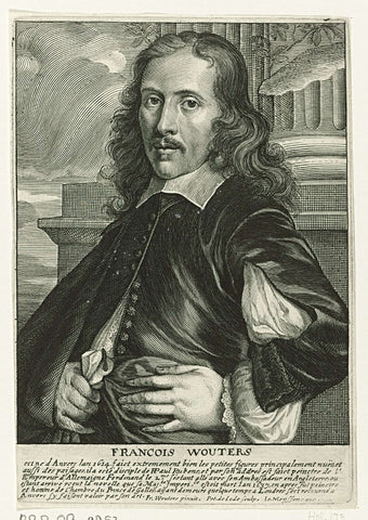 Portret van Frans Wouters, Pieter de Jode (II), 1628 - 1670 Canvas Print