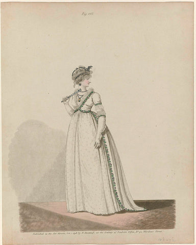 The Gallery of Fashion, 1 Oct. 1798, Fig. 197: Published as the Act (...), anonymous, 1798 Canvas Print