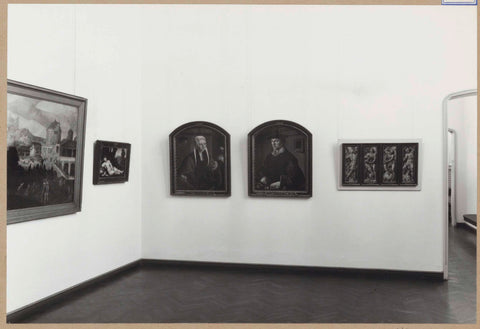 Corner of a room with five paintings, on the right a passage to another room, 1961 Canvas Print