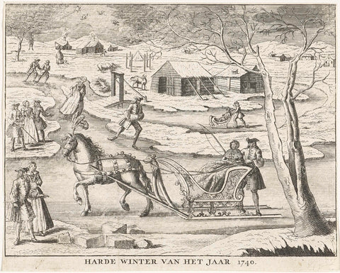 Harsh winter in 1740, anonymous, 1740 Canvas Print