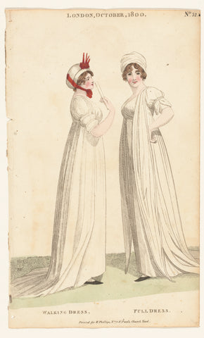 Magazine of Female Fashions of London and Paris, No. 32. London, October, 1800, Richard Phillips, 1800 Canvas Print