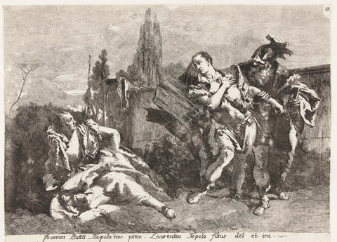 Rinaldo Abandons Armida, Lorenzo Baldissera Tiepolo, 1775 Canvas Print