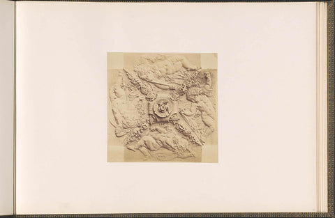 Plaster model for a vault decoration of the Palais du Louvre by Auguste Pauffard, Édouard Denis Baldus, c. 1855 - c. 1857 Canvas Print