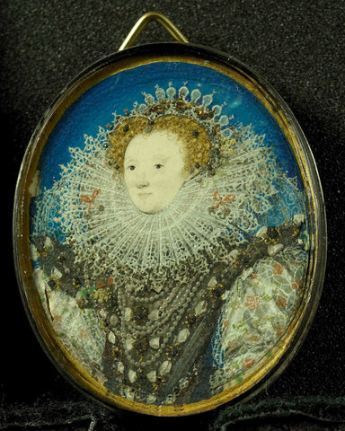 Elizabeth I (1533-1603), koningin van Engeland, Nicholas Hilliard, 1557 - 1619 Canvas Print