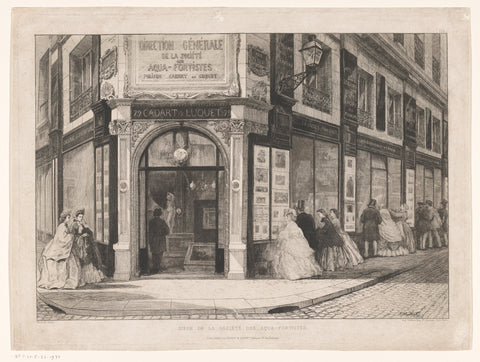 Shop window of publishing house Cadart & Luquet in Paris, Adolphe Martial Potémont, 1864 Canvas Print