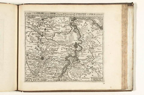 Map of the zone between Mannheim and Landau, 1726, Abraham Allard, 1726 Canvas Print