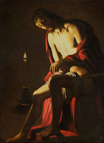 Christ on the Cold Stone, Gerard van Honthorst (copy after), after c. 1614 Canvas Print