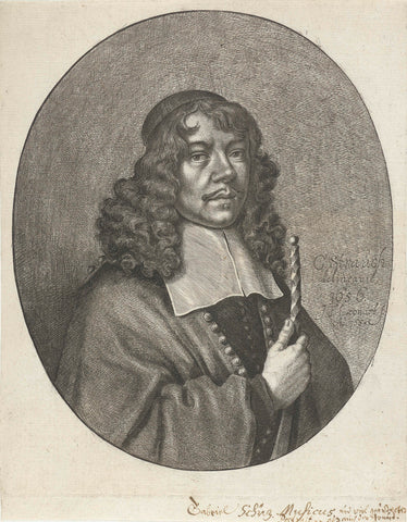 Portrait of Gabriel Schütz, Johann Friedrich Leonard, 1668 Canvas Print