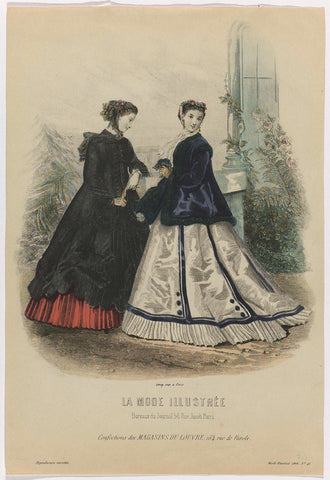 La Mode illustrée, 1866, No. 41 : Confections des Magasins du Louvr (...), anonymous, 1866 Canvas Print