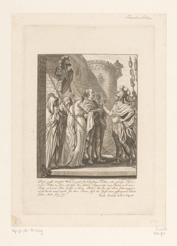 The Germanen hand over the sword to the Romans, Daniel Nikolaus Chodowiecki, 1785 Canvas Print