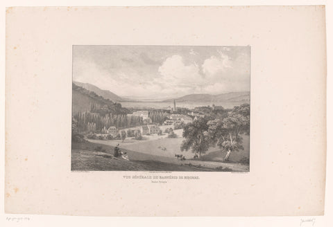 View of Bagnères-de-Bigorre, Louis-Julien Jacottet, 1835 - 1836 Canvas Print