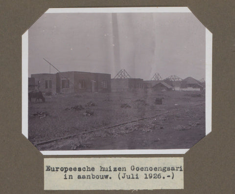 European houses Goenoengsari under construction. (July 1926.), anonymous, 1926 Canvas Print