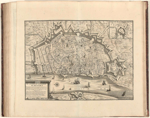 Map of Antwerp, 1711, Jacobus Harrewijn, 1711 Canvas Print