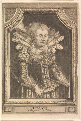 Portrait of Juliana, Countess of Nassau-Siegen, Crispijn van den Queborn, 1625 Canvas Print