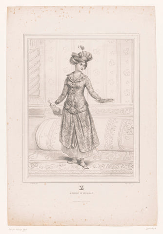 Young woman from Isfahan, Achille Devéria, 1831 Canvas Print