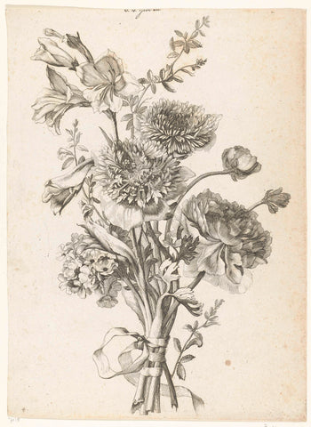 Bouquet of Anemones, Jacques Bailly (I), c. 1670 Canvas Print