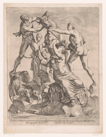 Statue of Amphion and Zethus, François Perrier, 1638 Canvas Print