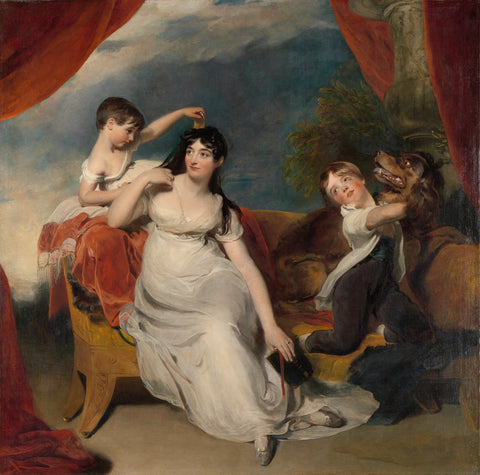 Maria Mathilda Bingham with Two of her Children, Thomas Lawrence, c. 1810 - c. 1818 Canvas Print