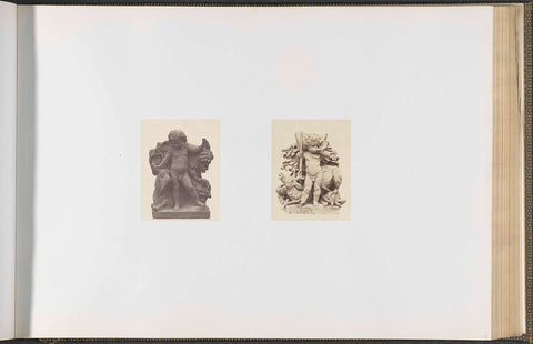 Plaster models for sculptures on the Palais du Louvre: left 