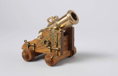 Model of a 16-Pounder Stone Howitzer on a Ship's Carriage, anonymous, 1800 Canvas Print