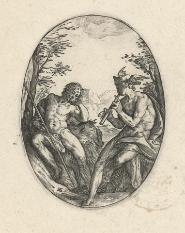 Argus and Mercury, Hendrick Goltzius, 1580 - 1590 Canvas Print