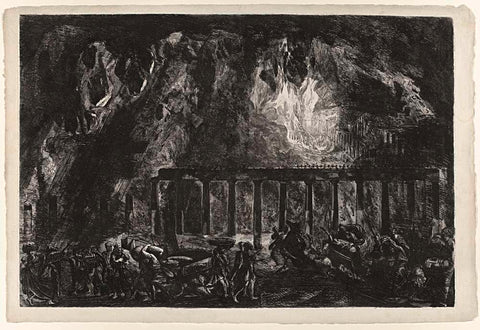 Demise of Pompeii, Francesco Piranesi, c. 1797 - c. 1817 Canvas Print