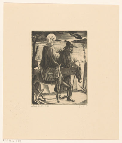 Flight to Egypt, Lodewijk Schelfhout, 1931 Canvas Print