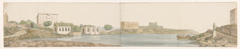 View of San Giuliano bay on Island of Malta, Louis Ducros, 1778 Canvas Print