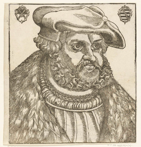 Portrait of Frederick III (Frederick the Wise) Elector of Saxony, anonymous, 1525 -1593 Canvas Print