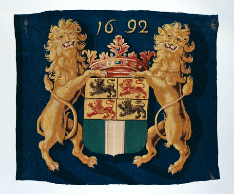 Cushion cover with the city coat of arms of Rotterdam, anonymous, 1692 Canvas Print