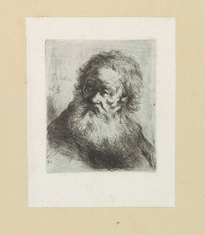 Old man with beard, Jan Chalon, 1802 Canvas Print