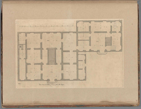 Floor plan of the ground floor of the Palazzo Clemente della Rovere in Genoa, Nicolaes Ryckmans, 1622 Canvas Print