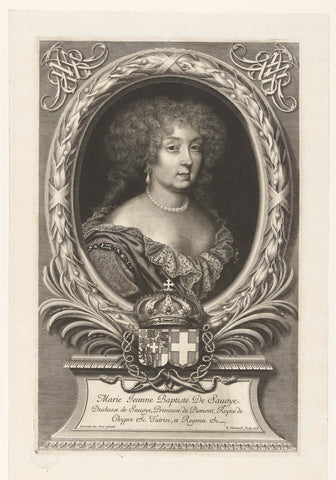 Portret van Marie Jeanne Baptiste de Savoye, Robert Nanteuil, 1678 Canvas Print